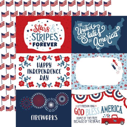 Echo Park - Designpapier "Stars And Stripes Forever" Collection Kit 12x12 Inch - 12 Bogen