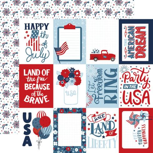 Echo Park - Designpapier "Stars And Stripes Forever" Collection Kit 12x12 Inch - 12 Bogen