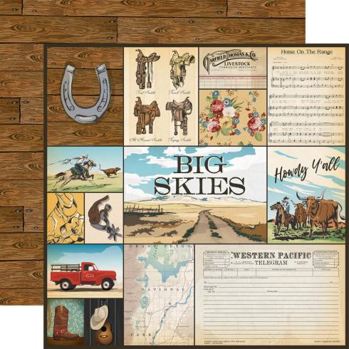Carta Bella - Designpapier "Cowboys" Collection Kit 12x12 Inch - 12 Bogen  