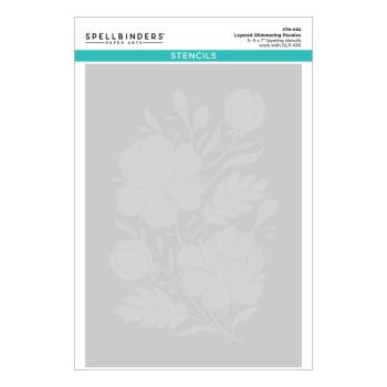 Spellbinders - Glimmer Hot Foil Plate & Stencil Bundle "Glimmering Peonies"