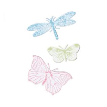 Sizzix - Stanzschablone & Stempelset "Engraved Wings" Framelits Craft Dies & Clear Stamps by 49 and Market