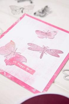 Sizzix - Stanzschablone & Stempelset "Engraved Wings" Framelits Craft Dies & Clear Stamps by 49 and Market