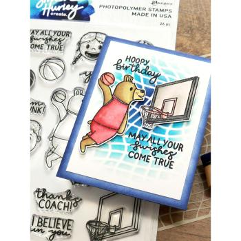 Ranger Ink - Stempelset by Simon Hurley Create "Slam dunk!" Clear Stamps