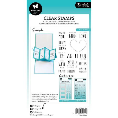 Studio Light - Stempelset "Pop-Up Cards" Clear Stamps