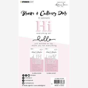 Studio Light - Stempel & Stanzschablone "Hi Sentiments" Stamp & Dies