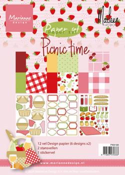 Marianne Design - Designpapier "Picnic Time" Paper Pad A4 - 12 Bogen 