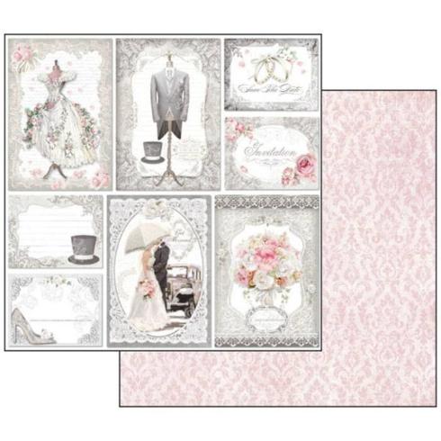 Stamperia - Designpapier "Wedding" Paper Pack 12x12 Inch - 10 Bogen