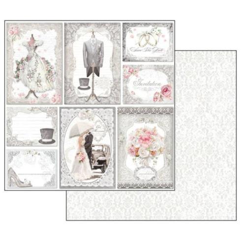 Stamperia - Designpapier "Wedding" Paper Pack 12x12 Inch - 10 Bogen