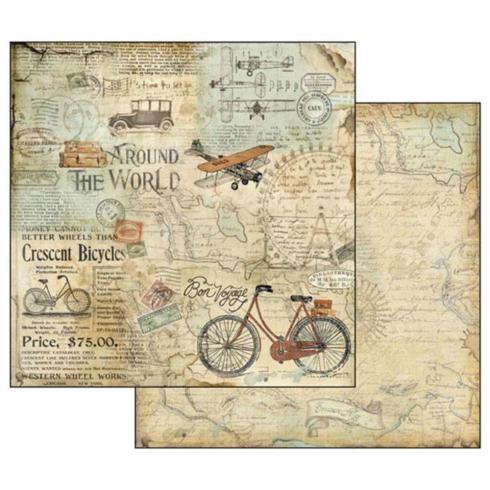 Stamperia - Designpapier "Around the World" Paper Pack 12x12 Inch - 10 Bogen