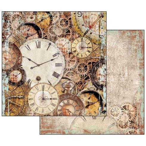 Stamperia - Designpapier "Clockwise" Paper Pack 12x12 Inch - 10 Bogen