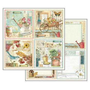 Stamperia - Designpapier "Garden" Paper Pack 12x12 Inch - 10 Bogen