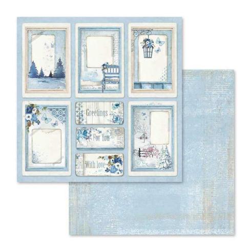 Stamperia - Designpapier "Blue Land" Paper Pack 12x12 Inch - 10 Bogen