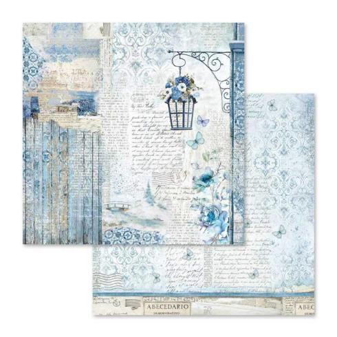 Stamperia - Designpapier "Blue Land" Paper Pack 12x12 Inch - 10 Bogen