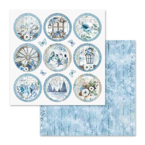 Stamperia - Designpapier "Blue Land" Paper Pack 12x12 Inch - 10 Bogen