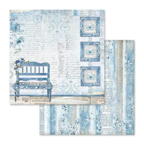 Stamperia - Designpapier "Blue Land" Paper Pack 12x12 Inch - 10 Bogen