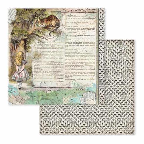 Stamperia - Designpapier "Alice" Paper Pack 12x12 Inch - 10 Bogen