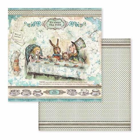 Stamperia - Designpapier "Alice" Paper Pack 12x12 Inch - 10 Bogen