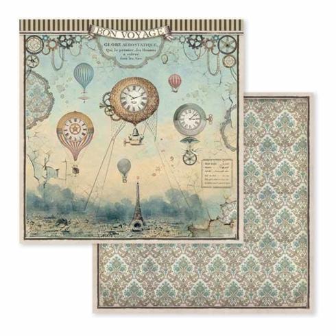 Stamperia - Designpapier "Voyages Fantastiques" Paper Pack 12x12 Inch - 10 Bogen