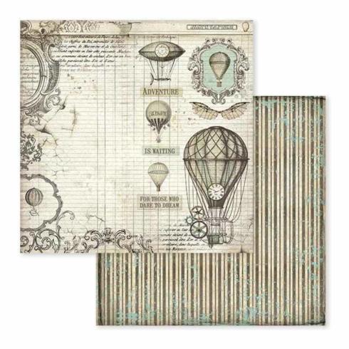 Stamperia - Designpapier "Voyages Fantastiques" Paper Pack 12x12 Inch - 10 Bogen