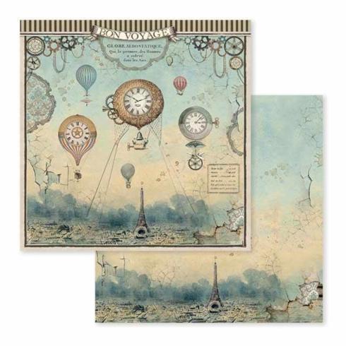 Stamperia - Designpapier "Voyages Fantastiques" Paper Pack 12x12 Inch - 10 Bogen