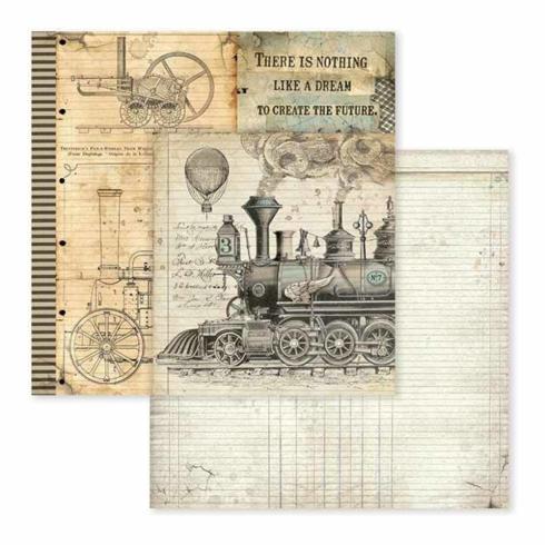 Stamperia - Designpapier "Voyages Fantastiques" Paper Pack 12x12 Inch - 10 Bogen