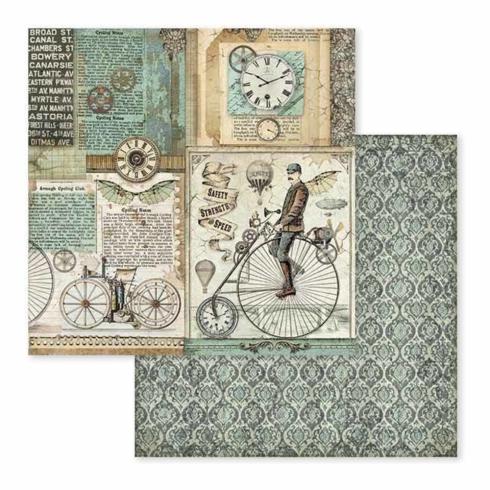 Stamperia - Designpapier "Voyages Fantastiques" Paper Pack 12x12 Inch - 10 Bogen