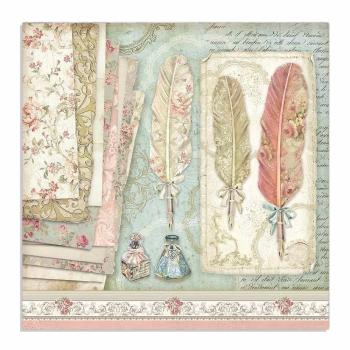 Stamperia - Designpapier "Princess Feathers" Paper Sheets 12x12 Inch - 10 Bogen