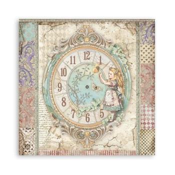 Stamperia - Designpapier "Alice Clock" Paper Sheets 12x12 Inch - 10 Bogen