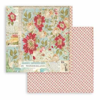 Stamperia - Designpapier "Alice in Wonderland and Through the Looking Glass" Maxi Paper Pack 12x12 Inch - 10 Bogen