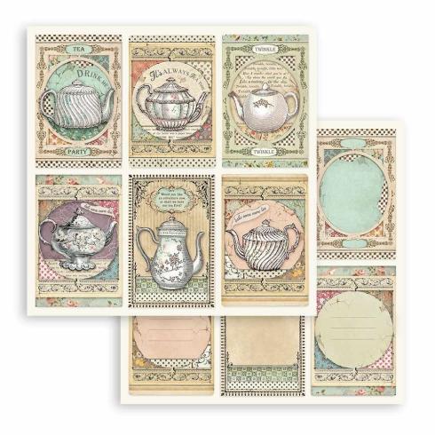 Stamperia - Designpapier "Alice in Wonderland and Through the Looking Glass" Maxi Paper Pack 12x12 Inch - 10 Bogen