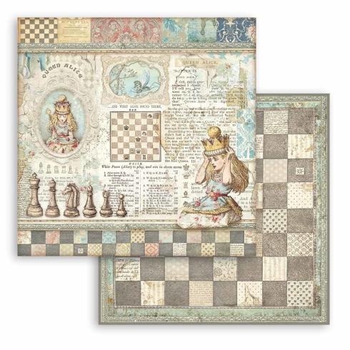 Stamperia - Designpapier "Alice Through the Looking Glass" Paper Pack 12x12 Inch - 10 Bogen