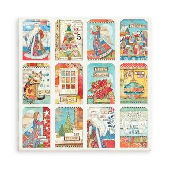 Stamperia - Designpapier "Christmas Patchwork Cards" Paper Sheets 12x12 Inch - 10 Bogen