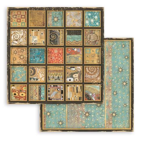 Stamperia - Designpapier "Klimt Square Textures" Paper Sheets 12x12 Inch - 10 Bogen