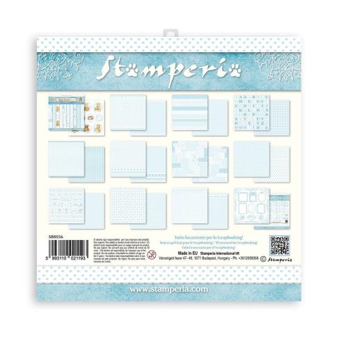 Stamperia - Designpapier "Babydream Blue" Paper Pack 12x12 Inch - 10 Bogen