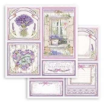 Stamperia - Designpapier "Provence Cards" Paper Sheets 12x12 Inch - 10 Bogen