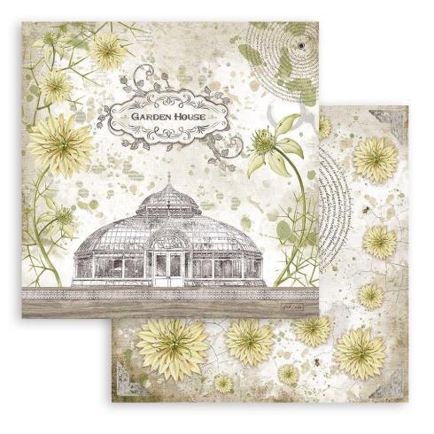 Stamperia - Designpapier "Romantic Garden House" Paper Pack 12x12 Inch - 10 Bogen