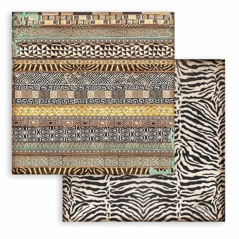 Stamperia - Designpapier "Savana" Maxi Paper Pack 12x12 Inch - 10 Bogen