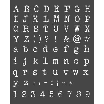 Stamperia - Schablone 20x25cm "Alphabet and Numbers" Stencil