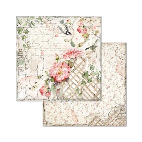 Stamperia - Designpapier "House of Roses" Paper Pack 8x8 Inch - 10 Bogen