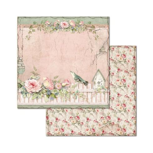 Stamperia - Designpapier "House of Roses" Paper Pack 8x8 Inch - 10 Bogen