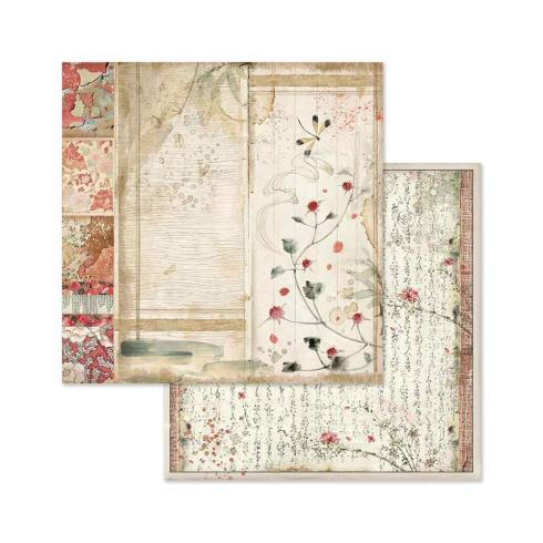 Stamperia - Designpapier "Oriental Garden" Paper Pack 8x8 Inch - 10 Bogen