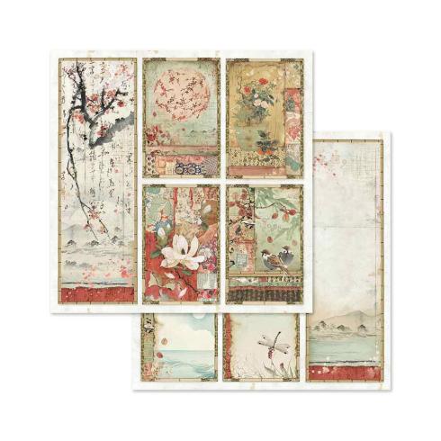 Stamperia - Designpapier "Oriental Garden" Paper Pack 8x8 Inch - 10 Bogen