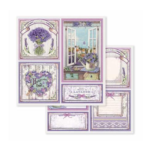 Stamperia - Designpapier "Provence" Paper Pack 8x8 Inch - 10 Bogen