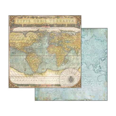 Stamperia - Designpapier "Around the World" Paper Pack 8x8 Inch - 10 Bogen