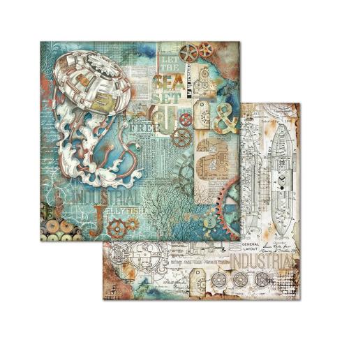 Stamperia - Designpapier "Sea World" Paper Pack 8x8 Inch - 10 Bogen