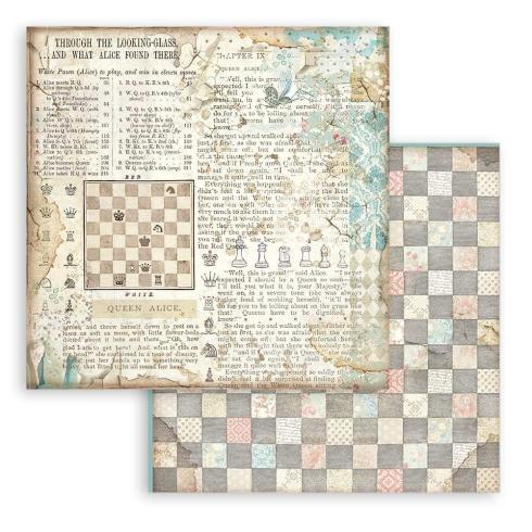 Stamperia - Designpapier "Alice Backgrounds" Paper Pack 8x8 Inch - 10 Bogen