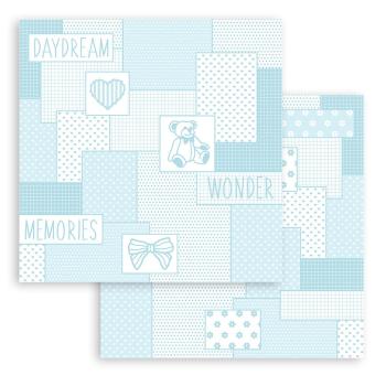 Stamperia - Designpapier "Babydream Blue" Paper Pack 8x8 Inch - 10 Bogen