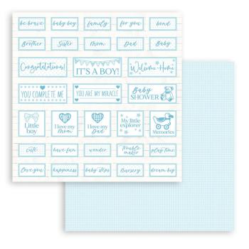 Stamperia - Designpapier "Babydream Blue" Paper Pack 8x8 Inch - 10 Bogen