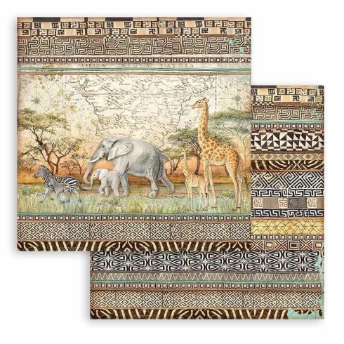 Stamperia - Designpapier "Savana" Paper Pack 8x8 Inch - 10 Bogen