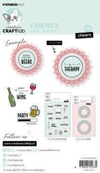 Creative Craft Lab - Studio Light - Stempelset "Cheers" Clear Stamps